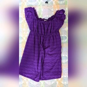 Vintage Purple Cotton Cute Top